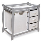Diaper Changing Tables With Laundry Hamper And Drawers Multiple Colors