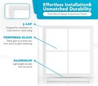 Pro Flex Shed Window 12  X 12  - Ultra Thick White Aluminum Flush Mount With Tem
