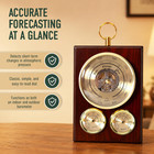 Analog Barometer Hygrometer Thermometer Weather Station  Vintage Wooden Desk