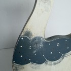 Goose Blue Paper Towel Holder Primitive Granny Core Cottage Blue Wooden Vintage