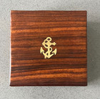 Vintage Nautical Compass In Wood Box