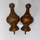 12 Antique Wood Decorative Finials