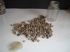 About 220 Antique Clay Marbles In Atlas E-z Jar