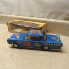 Vintage Japan Tin Kyoei Stock Race Car    Box  Friction With Siren  9 5 