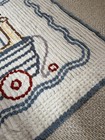 Vintage Chenille Bedspread Crib Baby Blanket Noah   s Ark Infant 35x44 Quilt Throw