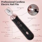 Professional Manicure Pedicure Kit  Cordless Electric Nail File Set  Rechargeabl