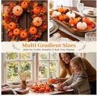 Artificial Decorative Foam Pumpkins Set  Orange   White  Indoor Decor