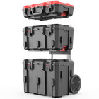 3 Piece Heavy Duty Modular Rolling Toolbox Ip65 Rated Easy Stack Storage System