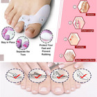 1 Pair Silicone Gel Bunion Toe Corrector Orthotics Straightener Separator Pain