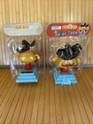 Solar Powered Dancing Bobble Head Toy  Lot Of 2 Tacos Car Dash Blue Base New