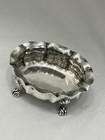 Buccellati Hand Hammered Sterling Silver Footed Salt Cellar Bowl