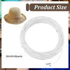 54 7 Yard White Cotton Covered Millinery Wire Floral Wire For Sewing Brim Making