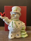 Lenox  Lighted Snowman Figurine Holiday  dimension  Height  8 In