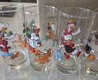 Six 6 Vintage 1978 Walt Disney Donald And  Friends Glass Pepsi Collectors Series
