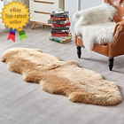 Premium Genuine Sheepskin Rug Brown Real Australia Sheepskin Natural Luxury Fluf