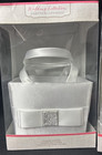 White Satin Wedding Flower Girl Basket And Matching Ring Bearer Pillow   Nib