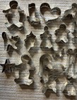 Lot Of 30 Metal Cookie Cutters animals christmas western dogs vintage   Recent 