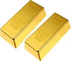 1 10 Pcs Fake Gold Bar Replica Brick Bullion Glittering Movie Prop For Halloween