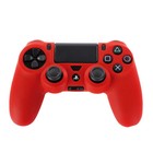 4pc Silicone Soft Rubber Case Cover For Sony Ps4 Controller Black red white blue