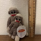 Vintage 90   s New Monkey Sock Puppet Minis - Mama   Mini - Nwt - 5 Inches
