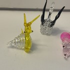 Vintage Miniature Hand Blown Art Glass Mouse Swan And Snail