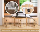 Solid Wood Freestanding Pet Gate nature Wood Dog Gates For Doorways The House   