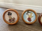  Set Of 5 Vintage Pictures With Colorful Gems 