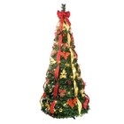 6 7 7 5ft Pop-up Christmas Tree Prelit Pull-up Artificial Xmas Tree Party Decor