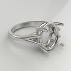  14x10mm - 20x15mm  Oval Sterling  925 Ring Setting  ring Sizes 5-11 