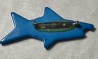 Vintage Blue Lucite Fish Brooch Mid Century Mod Acrylic Figural Pin  1960   s 3   