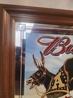 Vtg 2001 Budweiser Salutes The U s  Army Beer Mirror Bar Sign Man Cave 28x20 Exc