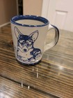 Corgi Louisville Stoneware Mug Corgi Dog Laying Leaves Signed