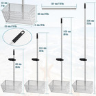 Sand Flea Rake For Beach   metal Detachable Sand Sifter With 70in Handle portable