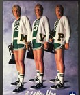 Larry Bird 1987 Converse Three Letter Man Mvp Boston Celtics Poster 23  X17  Vtg