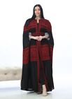 Embroidered Bisht For Women Traditional Tatreez Arabian  Red Sleevless Abaya