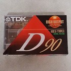 Tdk D90 High Output Blank Cassette Tapes 4 New Sealed Packages - 1 Cracked Case