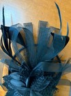 Black Feather Mesh Fascinator Hat Headband Clip Wedding - Tea Party