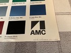 1974 Amc American Motors Car Exterior Paint Color  Selection Sheet