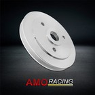 Polished Alum Swp Single Groove Crankshaft Pulley Fits Chevy Bbc 454 1965-1968