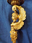 Pr  19th C Bronze Caryatid  nike Neo Classical  renaissance Revival Candlesticks