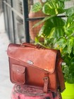 15  Men s Real  Leather Vintage Brown Messenger Laptop Briefcase   Shoulder Bag