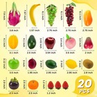 20 Pack Artificial Fruits Fake Food Home Decor Party Christmas Simulation