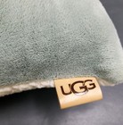 Ugg Brand Decorative Pillow Dusty Blue Faux-suede 16  Square