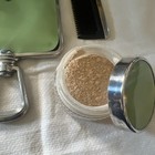 Antique Art Deco Vanity Set In Its Original Case  Green Bakelite - Celluloid