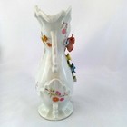 Vintage Korean Floral Porcelain Vase 6 3 4  Rose  Flowers