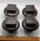 Set Of Four Cast Iron Wagon Or Carriage Wheel Nuts 4  Wide Flange