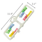 Eiks Laundry Hanger Drying Rack With 8 Clips For Towels  Bras  Baby White 