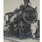 Early Steam Locomotive Photo     Industrial Era Train      C1920s Vtg Railroad Scene