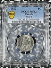 1922 Canada 5 Cents Pcgs Ms62 Lot g043 Nice Unc  Near  s  Variety