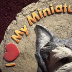 9 5    Spoontiques I Love My Miniature Schnauzer Dog Pet Wall Plaque Round Hanging